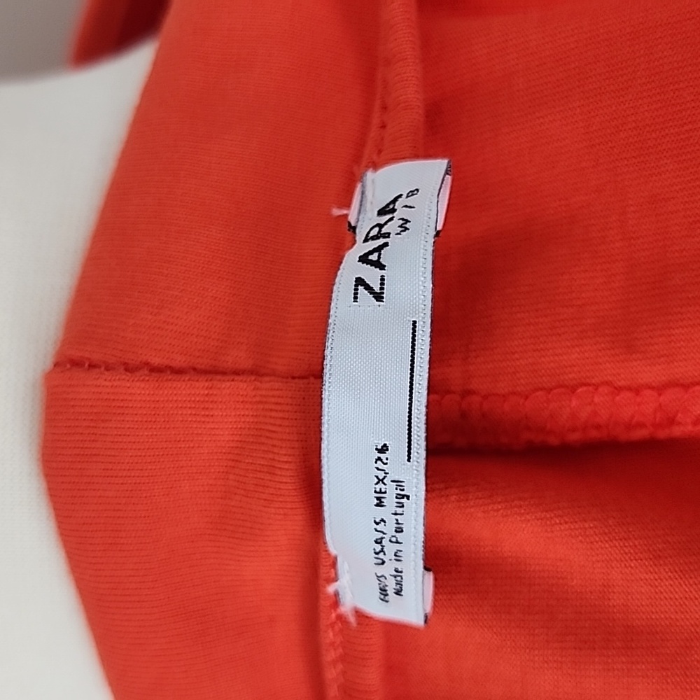 Zara Orange Blouson Oversized Tunic - Picture 6 of 8